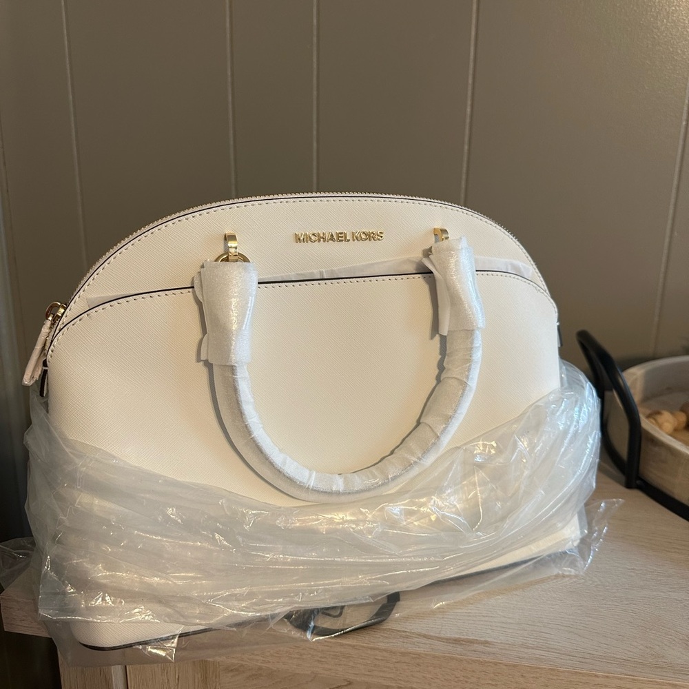 Michael Kors White Dome Crossbody Bag